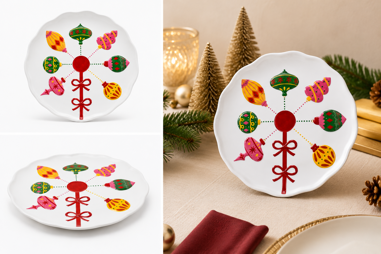 Plato Trinche Gala de Esferas Navideñas - Galerías el Triunfo