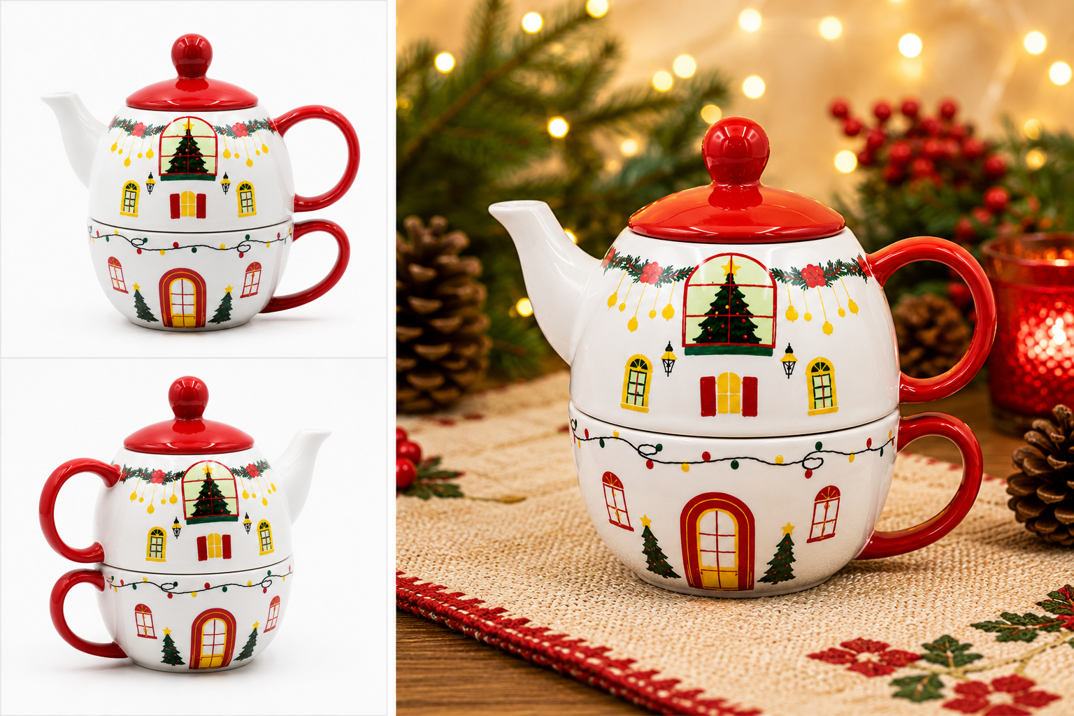 Tetera Personal Hogar de Navidad - Galerías el Triunfo