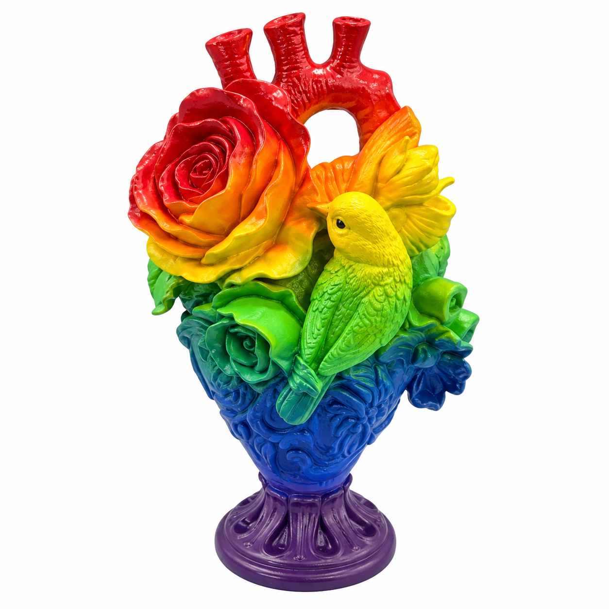 Escultura Corazón Surrealista Arcoíris – Galerías el Triunfo