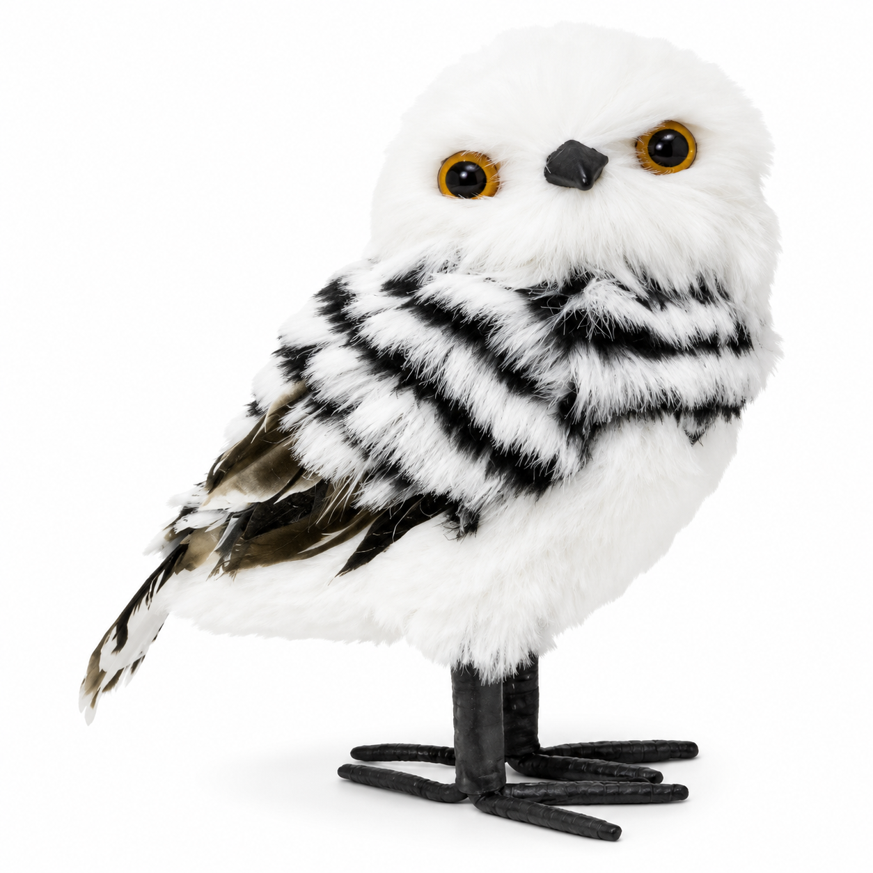 Búho Blanco con Plumaje Negro y Gris – Galerías el Triunfo