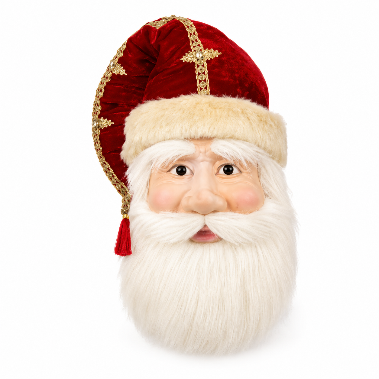 Cabeza de Santa Claus con Gorro Bordado – Galerías el Triunfo
