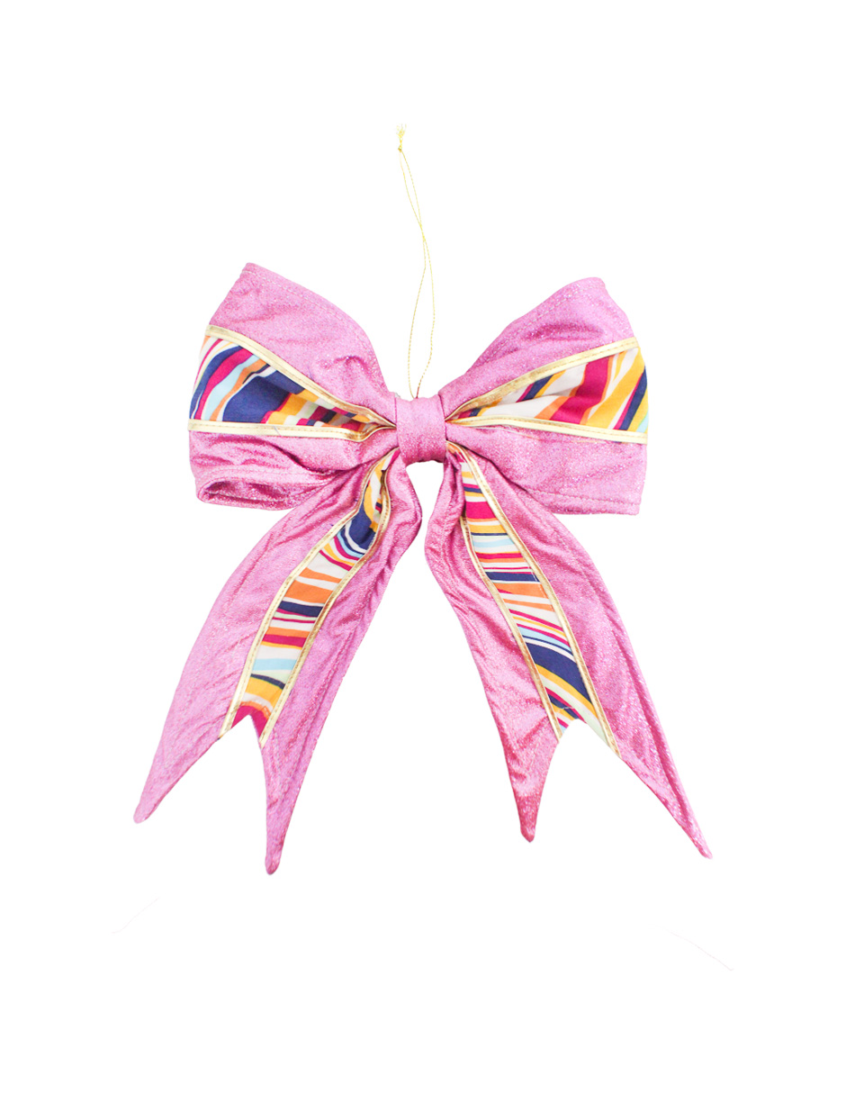 Moño Navideño Fantasía Rosa - Galerías el Triunfo