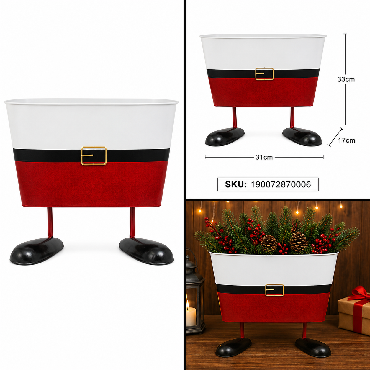 Contenedor de Santa Claus con Piernas y Botas – Galerías el Triunfo
