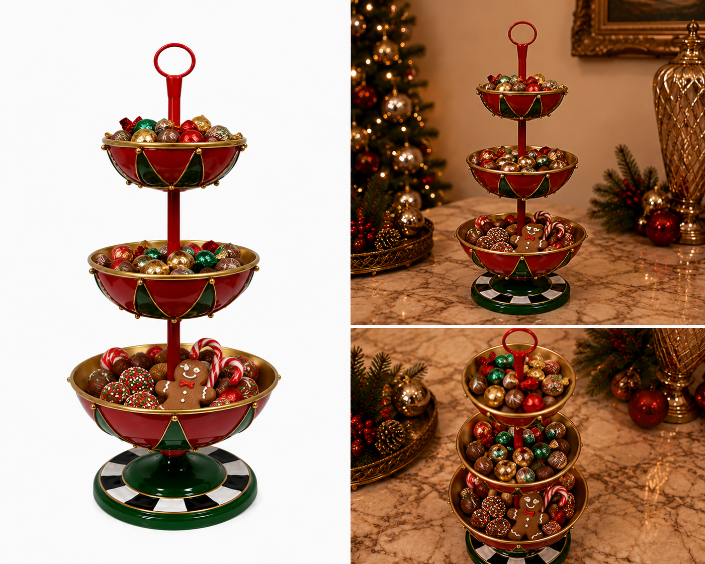 Dulcero de 3 Niveles Cascabel Tradicional- Galerías el Triunfo