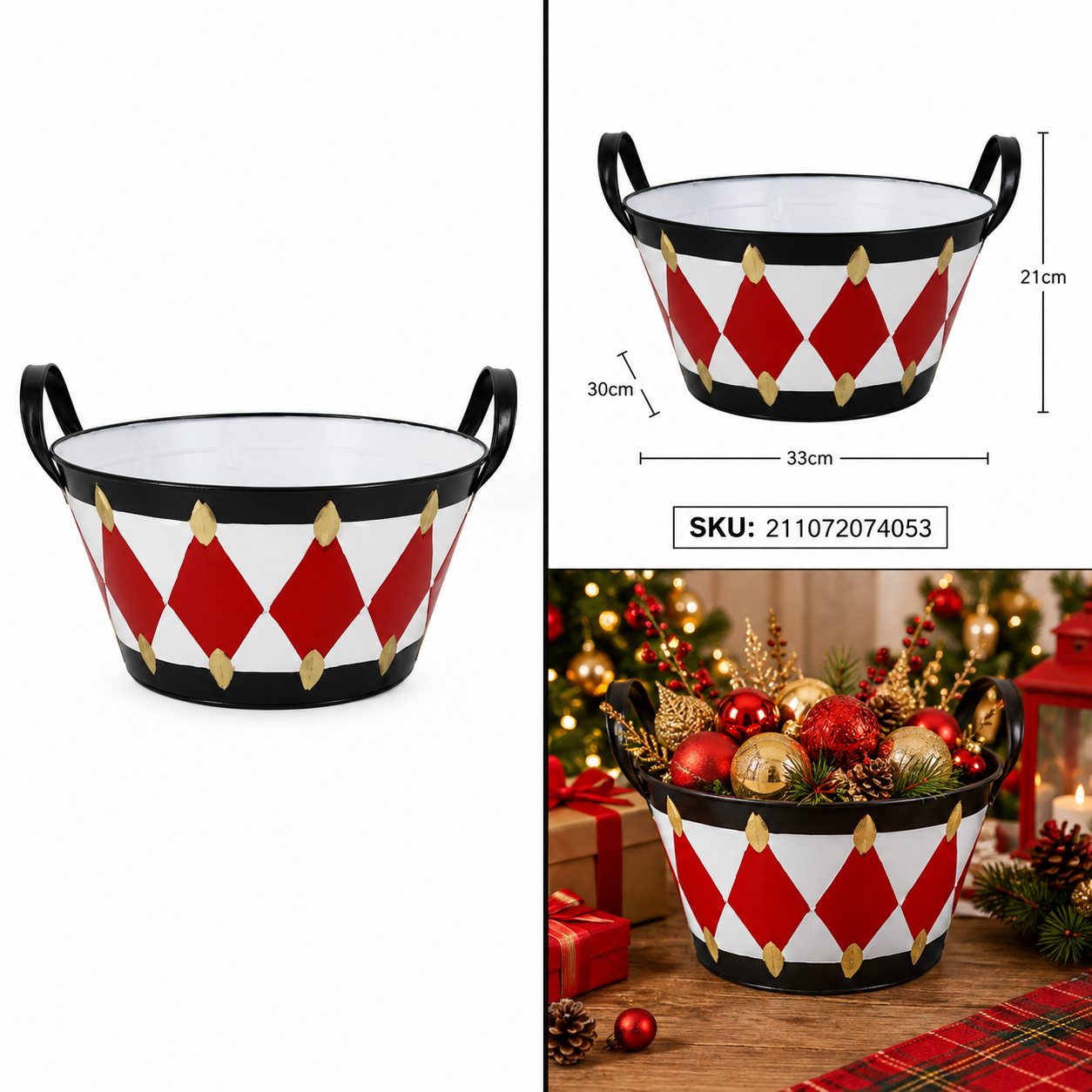 Canasta Decorativa Diseño de Rombo – Galerías el Triunfo