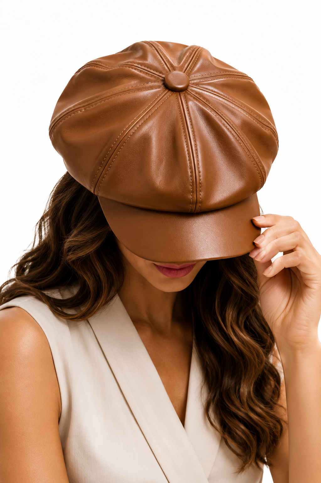 Boina Camel de Vinipiel con Ala Corta – Galerías el Triunfo