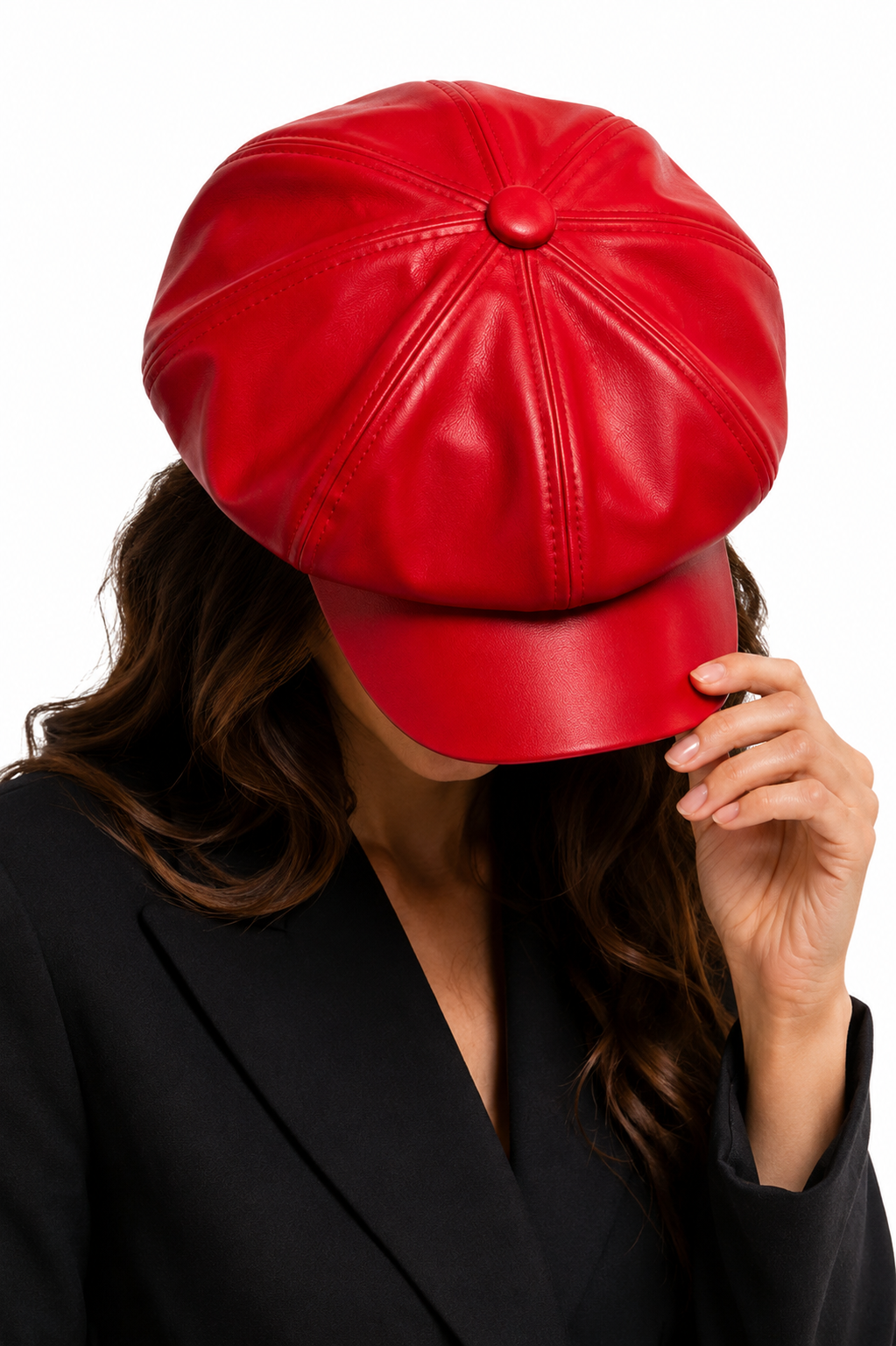 Boina Roja de Vinipiel con Ala Corta - Galerías el Triunfo