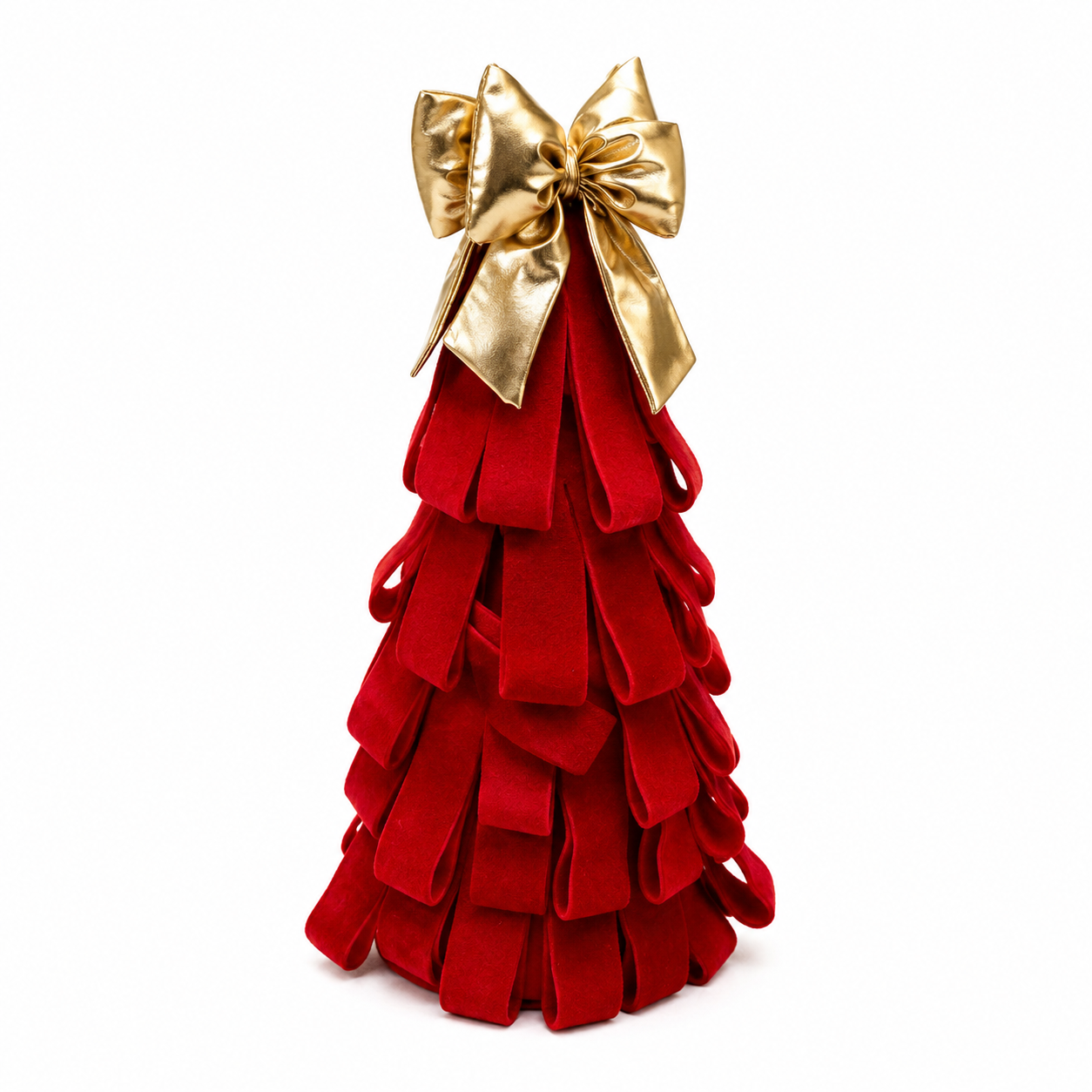 Árbol de Tiras Rojas con Moño Dorado – Galerías el Triunfo