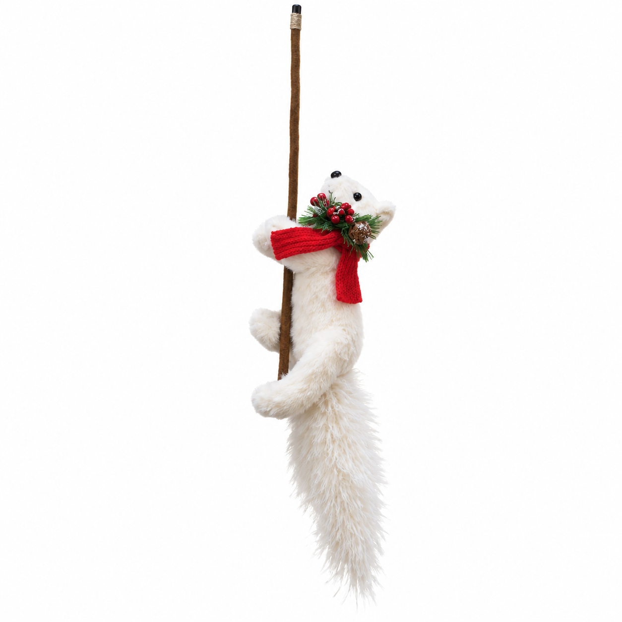 Ardilla Blanca Colgante con Moño Navideño – Galerías el Triunfo