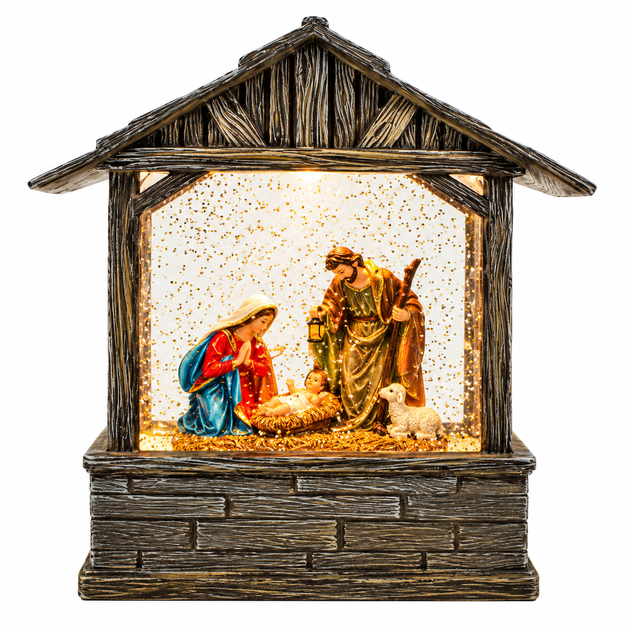 Nacimiento Navideño en Pesebre con Luces LED – Galerías el Triunfo