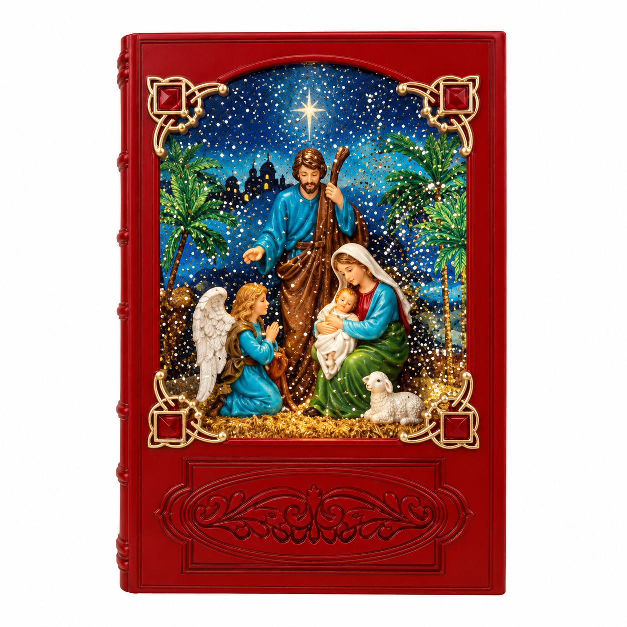 Libro Navideño con Nacimiento y Luces LED – Galerías el Triunfo