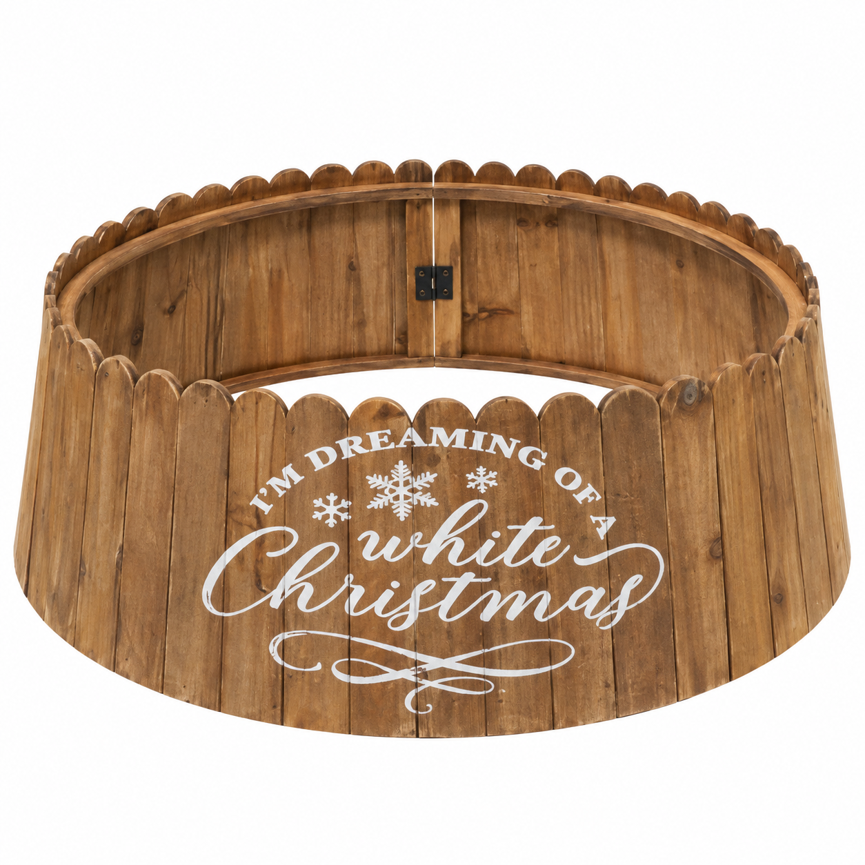 Falda de Árbol de Navidad de Madera con Texto – Galerías el Triunfo