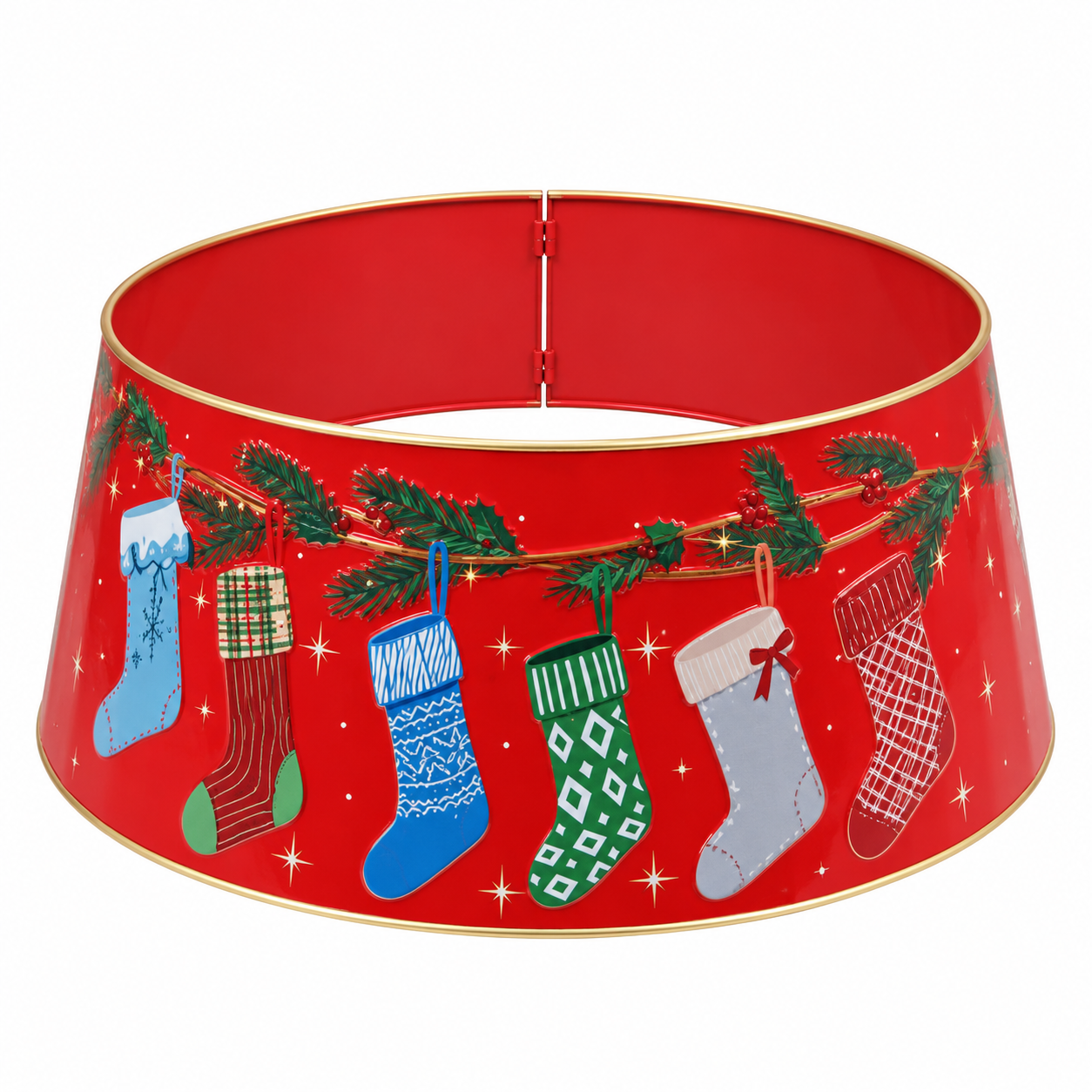 Falda de Árbol de Navidad Roja con Calcetines Navideños – Galerías el Triunfo