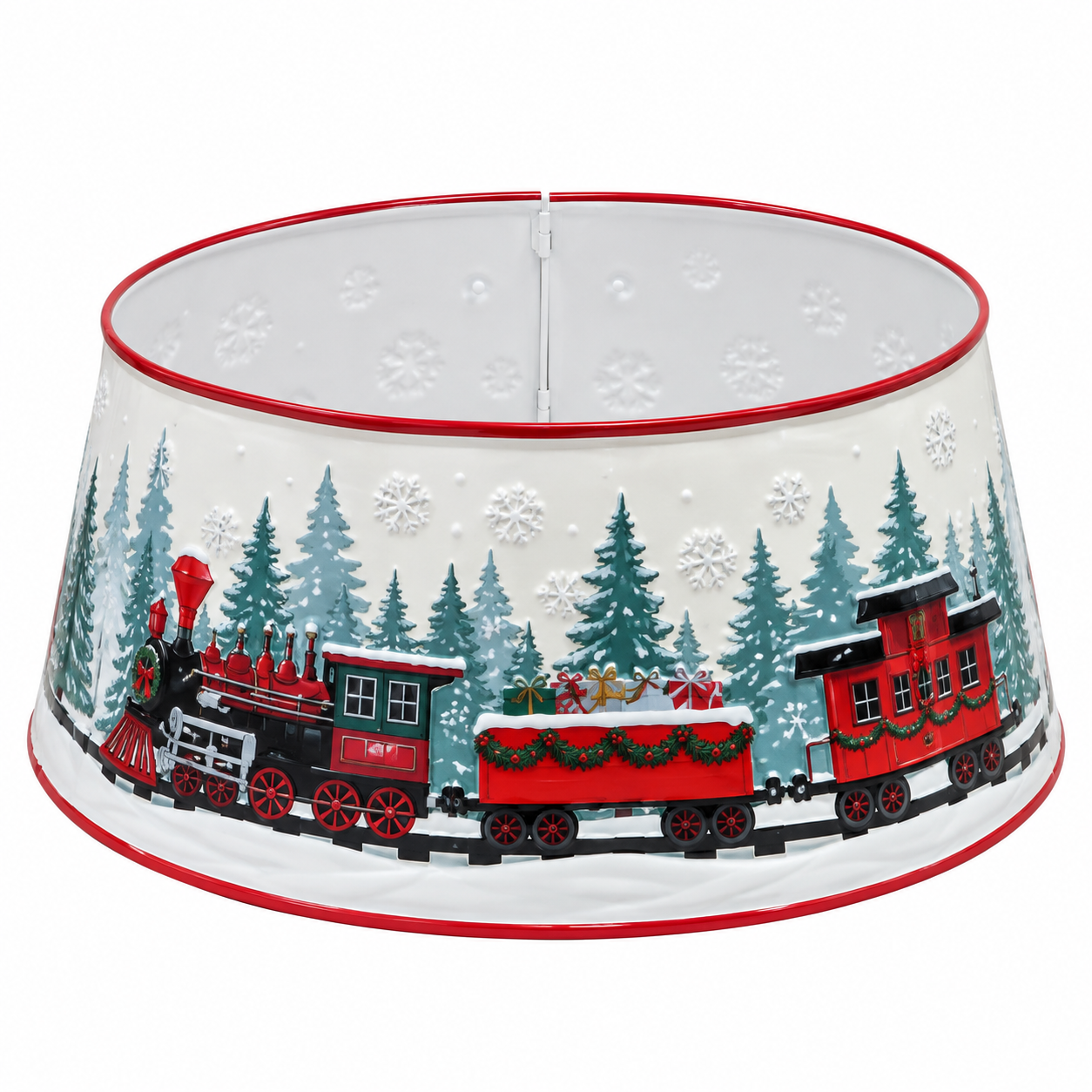 Falda de Árbol de Navidad con Tren Navideño – Galerías el Triunfo