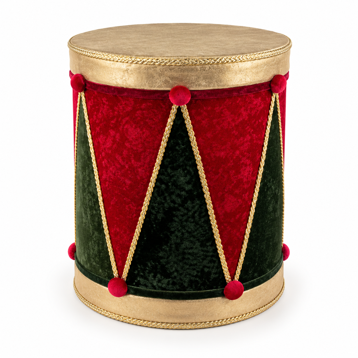 Tambor Decorativo Navideño Rojo y Verde – Galerías el Triunfo
