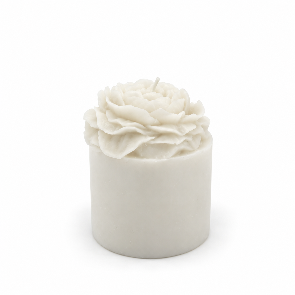 Vela de Columna con Flor de Loto Blanca – Galerías el Triunfo