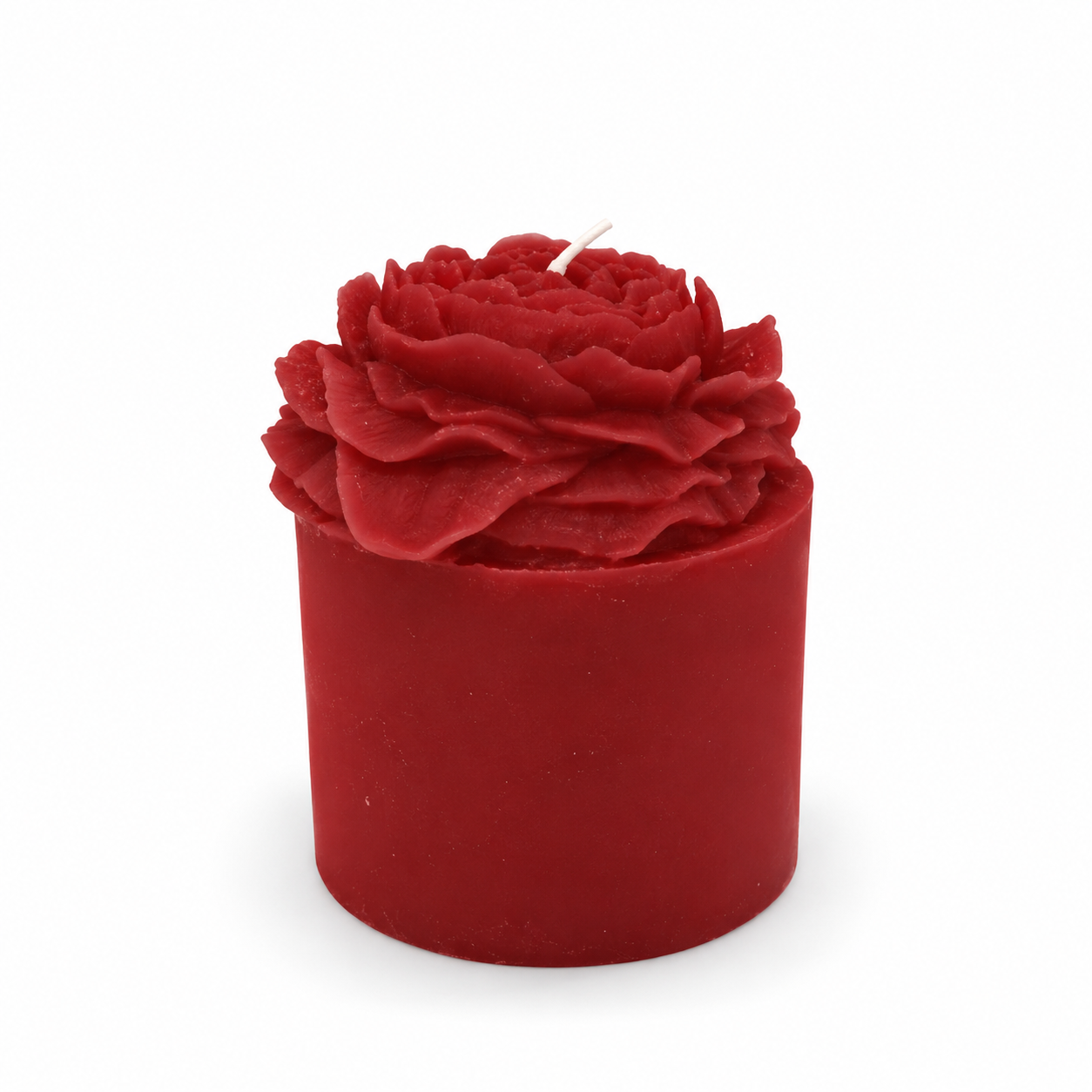 Vela de Columna con Flor de Loto Roja – Galerías el Triunfo