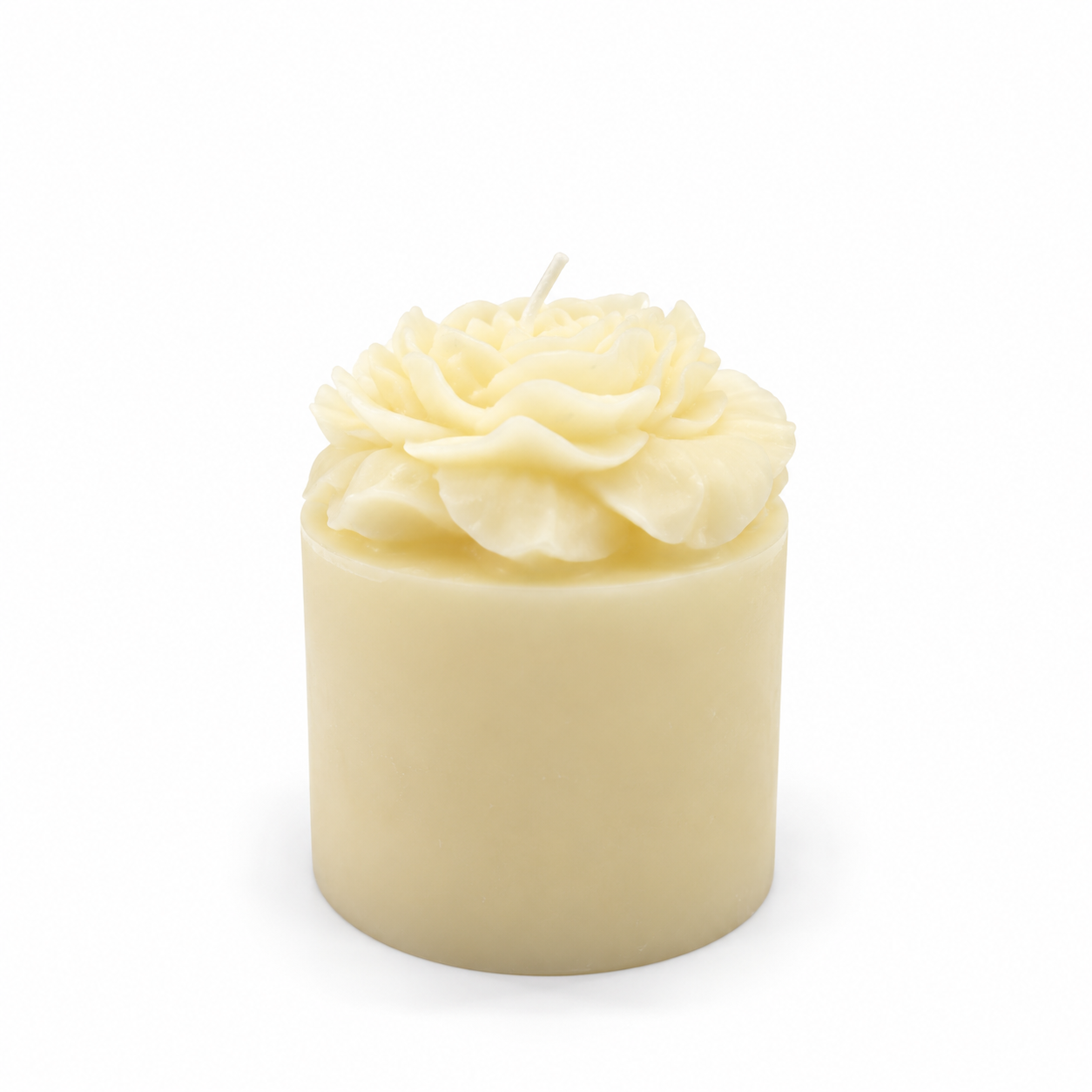 Vela de Columna con Flor de Loto Marfil – Galerías el Triunfo