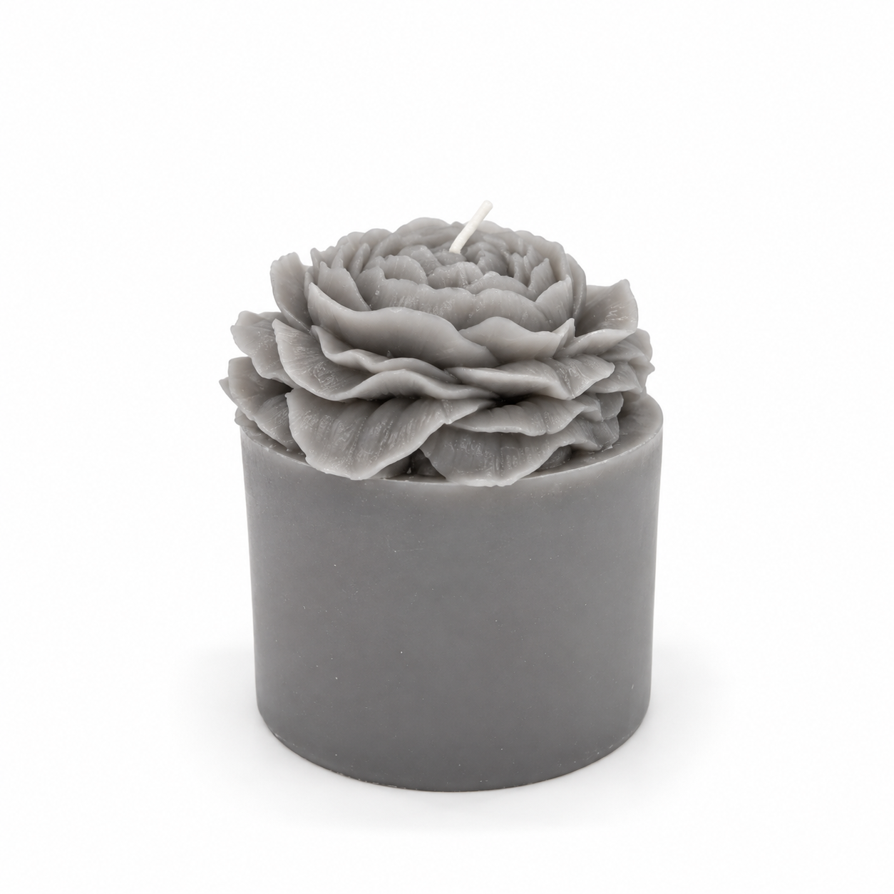 Vela de Columna con Flor de Loto Gris – Galerías el Triunfo