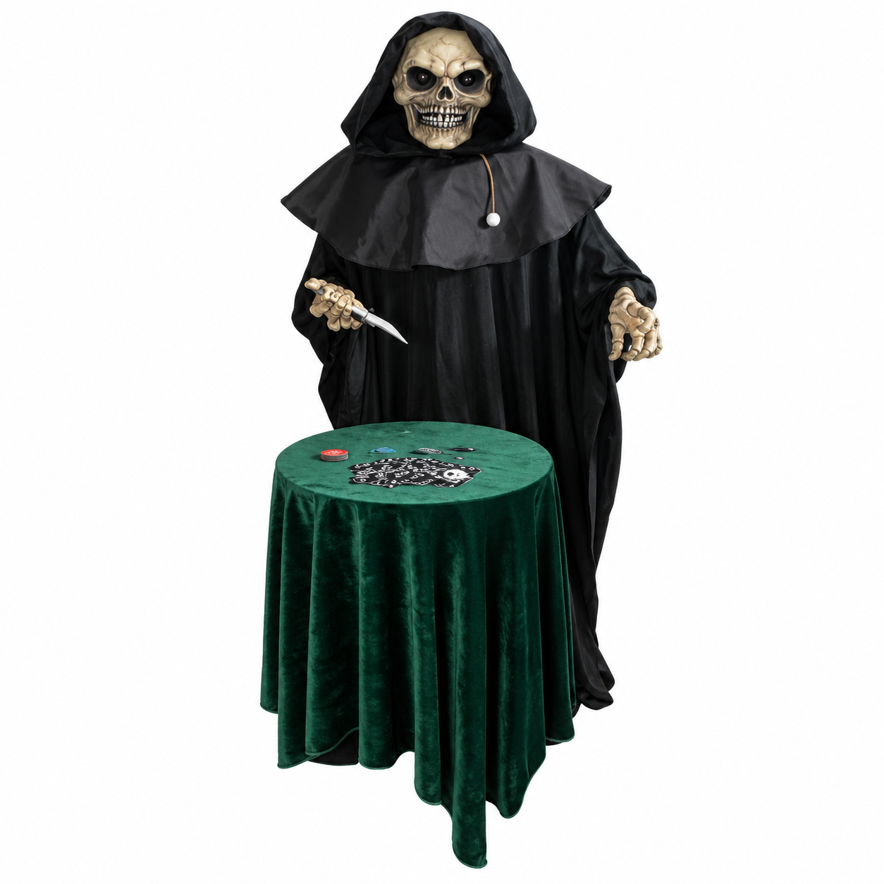 Esqueleto Encapuchado con Mesa de Juego – Galerías el Triunfo