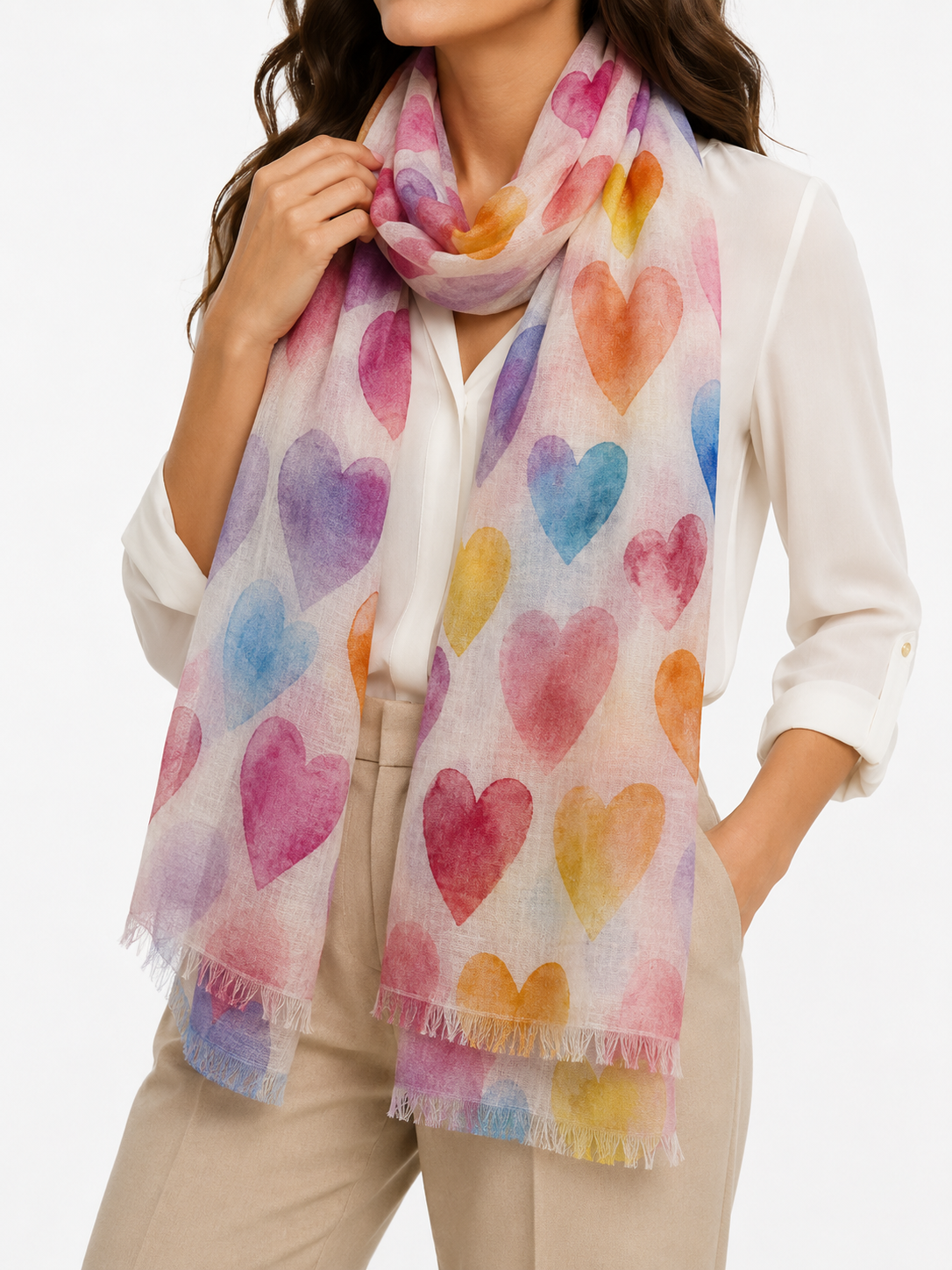 Pashmina de Corazones Multicolor - Galerías el Triunfo
