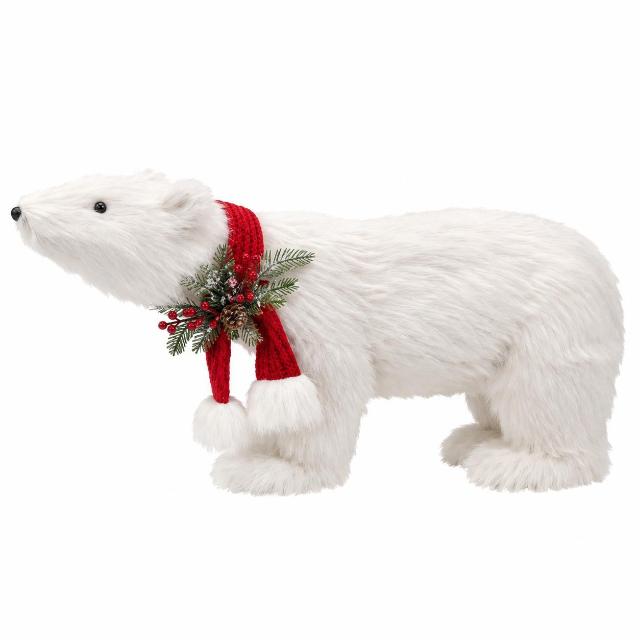 Oso Polar Brillante con Bufanda Roja – Galerías el Triunfo