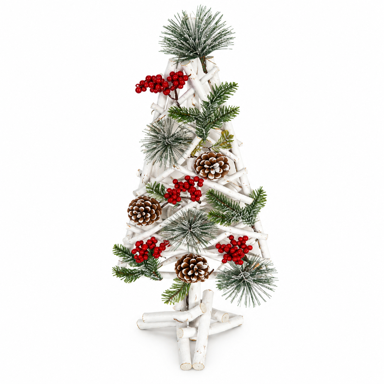 Árbol Navideño de Troncos con Piñas y Berries – Galerías el Triunfo