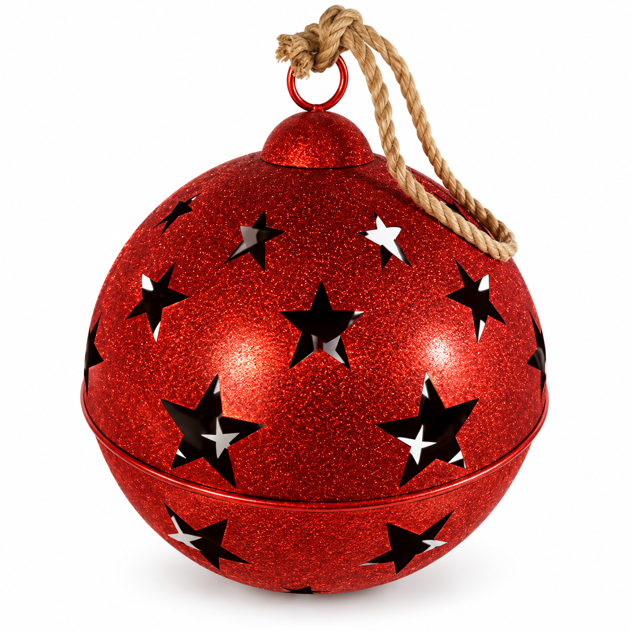Cascabel Rojo Diamantado con Estrellas Caladas – Galerías el Triunfo