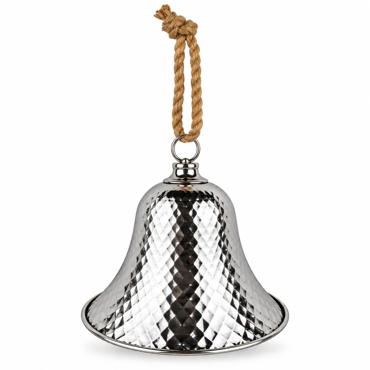 Campana Plateada Clásica Facetada – Galerías el Triunfo