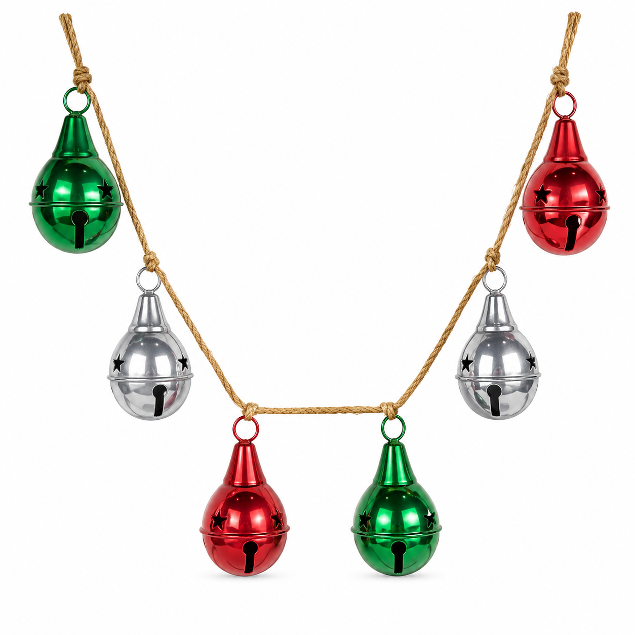 Set de 6 Cascabeles con Estrellas Caladas – Galerías el Triunfo
