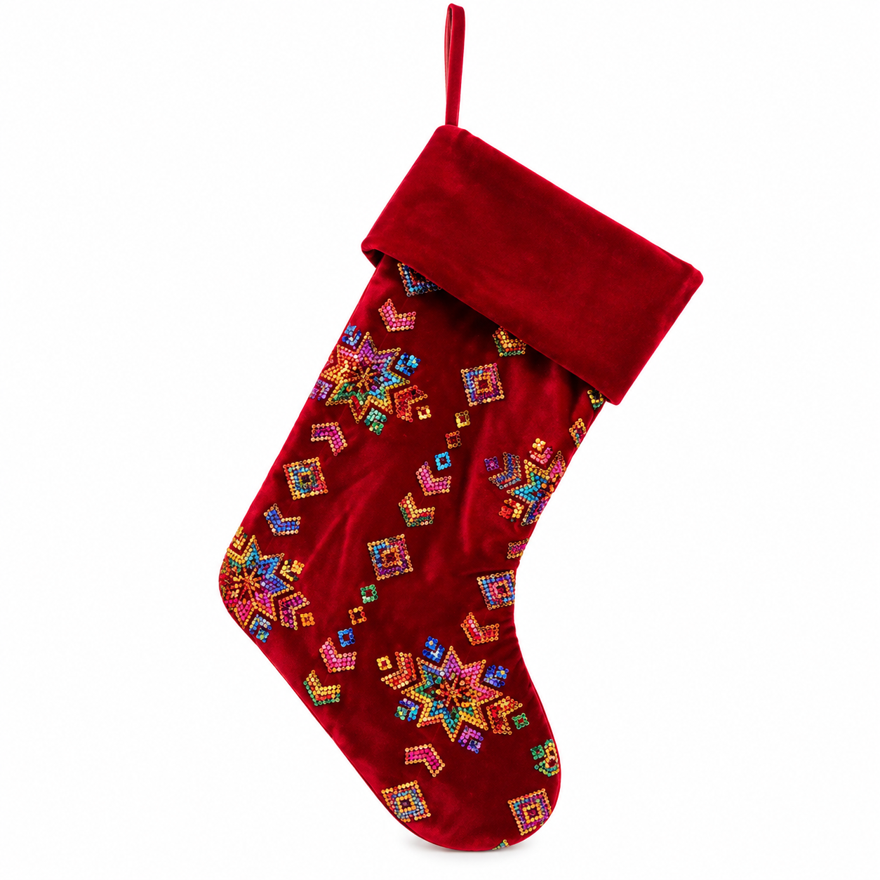 Bota Navideña Roja con Decorado – Galerías el Triunfo