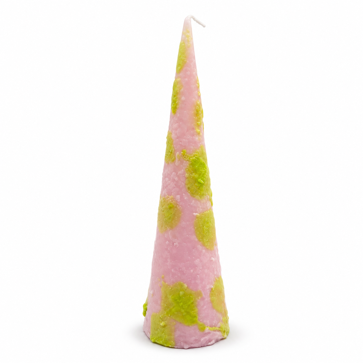 Vela Cono Texturizada Rosa con Difuminado Amarillo – Galerías el Triunfo