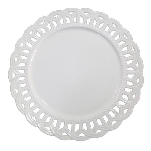 Plato de porcelana blanca - Galerías el Triunfo - 090307370080