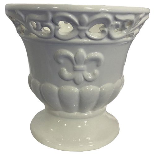 Maceta de porcelana blanca - Galerías el Triunfo - 093072623005