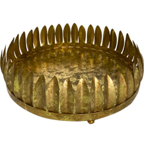 Charola de metal dorada - Galerías el Triunfo - 186071649101