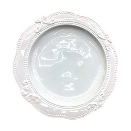 Plato de cerámica blanco - Galerías el Triunfo - 281001736742